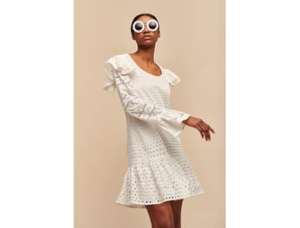 Vestido CYRANA Bequia Poliéster para Mulher (M - Branco)