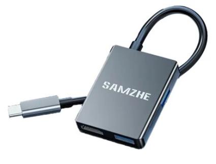 Adaptador SAMZHE Gt4K 4In1 Type-C a Hdmi Pd 2Usb3.0 para Huawei Mate40/P50 S20