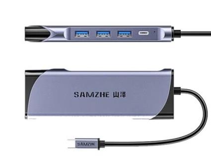 Adaptador SAMZHE Dk-S10 10In1 Type-C a Hdmi Vga Sd/Tf 1000Mbps Pd100W 3Usb3.0 para Huawei Mate40/P50 S20
