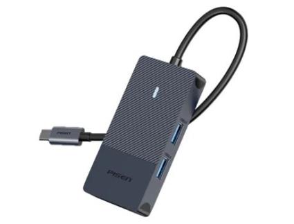 Adaptador PISEN Nj-Tc04 5In1 Type-C a Hdmi 2Usb3.0 Pd100W 1000Mbps para Huawei Mate40/P50 S20