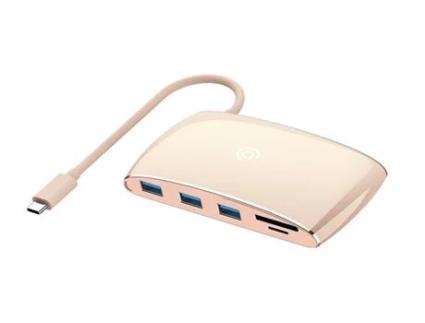 Adaptador AIGO H9S 9In1 Type-C a 3Usb3.0 Hdmi Sd/Tf Pd Vga 1000Mbps para Huawei Mate40/P50 S20