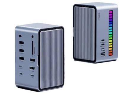 Hub HAGIBIS U100 Type-C a Hdmi M.2 Rgb Sd/Tf Usb-C Usb3.1 Usb3.0 Usb2.0 Aux 3.5Mm Pd para Huawei Mate40/P50 Samsung S20