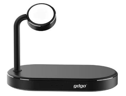 Carregador Wireless Gdgo Gdmfdk07 3In1 Mfi 10W Type-C para Iphone14/13 Iwatch Airpods Qc3.0 Abs