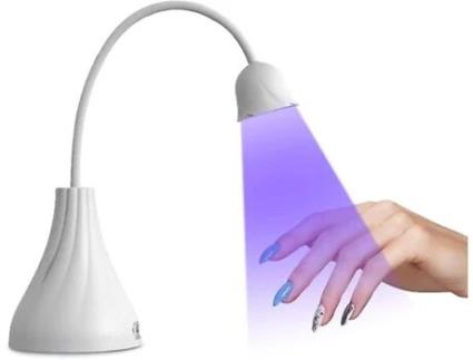 Lâmpada led UV para Unhas CLINER Mini Lotus (Branco)