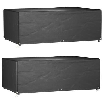 vidaXL Capas p/ mobília jardim 2 pcs 12 ilhós 213x132x75 cm retangular