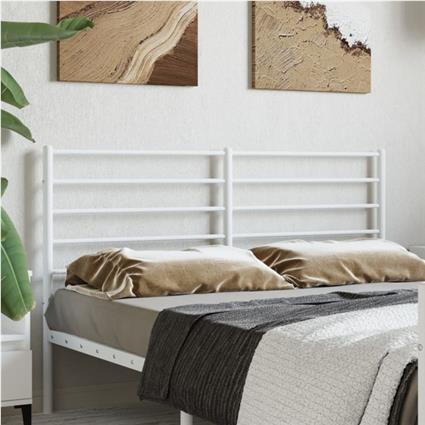 Cabeceira de Cama 140 cm Metal Branco