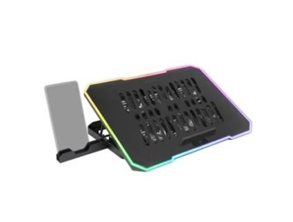 Base Frigorífica e Stand 16 Rgb Mars Gaming Mnbc7 6 Ventoinhas Stand Smartphone Preto