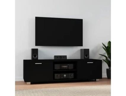 Móvel de TV VIDAXL (140 x 40.5 x 35 cm - Madeira Processada - Preto)