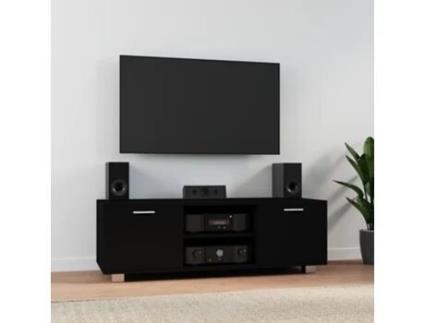 Móvel de TV VIDAXL (120 x 40.5 x 35 cm - Madeira Processada - Preto)