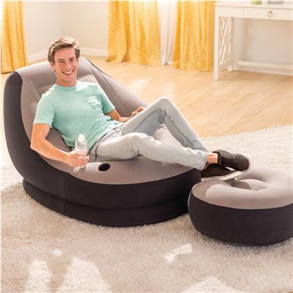INTEX Cadeira insuflável com pufe Ultra Lounge Relax 68564NP