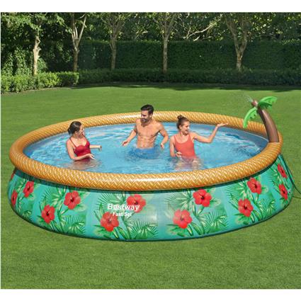 Bestway Conjunto piscina insuflável Fast Set Paradise Palms 457x84 cm