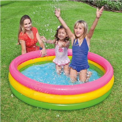 INTEX Piscina insuflável Sunset 3 anéis 147x33 cm