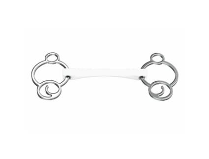 Mordida para cavalo de barril recto com dupla pausa WINDEREN 125 mm