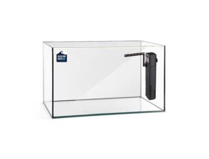 Aquário Vidro sem moldura Silicone Transparente 60 L. + Filtro P.50
