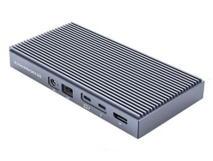 Hub ORICO Tb3-S2 Type-C a M.2 Nvme 4Usb3.1 Dp1.4 Aux 3.5Mm Dc120W 1000Mbps 2Thunderbolt3