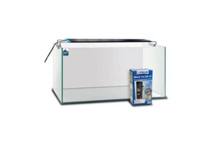 Aquário Urna Vidro sem moldura 60 L. + Filtro P.50 + Led