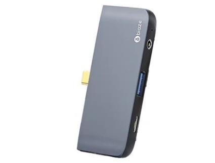 Adaptador BIAZE R38 4In1 Type-C a Usb3.0 Pd Hdmi Aux 3.5Mm para Ipad Pro/Air Huawei Mate40/P50 S20