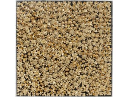 Quadro com Moldura Gold Flower 120 x 120 cm