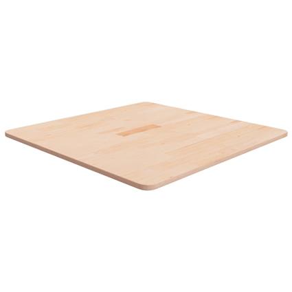 vidaXL Tampo de mesa quadrado 70x70x1,5 cm carvalho maciço não tratado