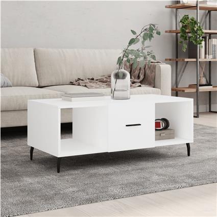 vidaXL Mesa de centro 102x50x40 cm madeira processada branco