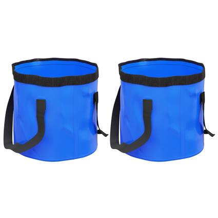 vidaXL Baldes dobráveis 2 pcs 20 L PVC azul