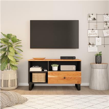 vidaXL Móvel de TV 80x33x46 cm acácia maciça/derivados de madeira