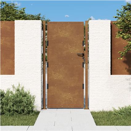 vidaXL Portão de jardim 105x205 cm aço corten