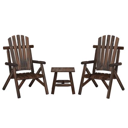 vidaXL 3 pcs conjunto lounge de jardim madeira de abeto maciça