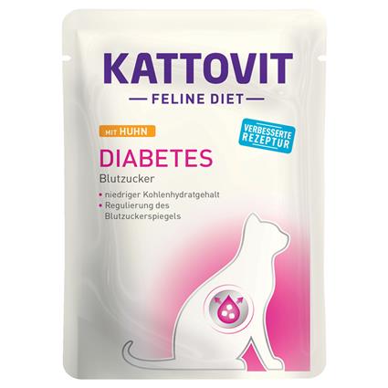 Kattovit Feline Diabetes/Peso 24 x 85 g em saquetas - Pack económico - Frango