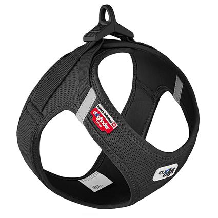 Peitoral Curli Vest Clasp Air-Mesh preto para cães - Tam. S: 38,3 - 43,3 cm de peito