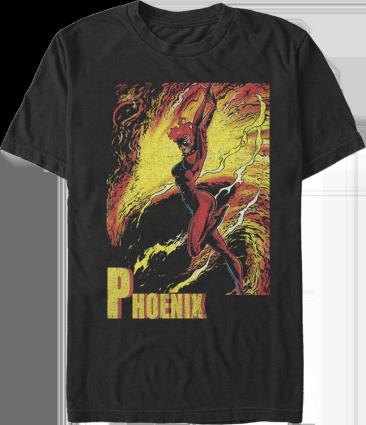 T-Shirt de Homem SUPERHEROMARVEL Phoenix Marvel Comics Algodão (S)