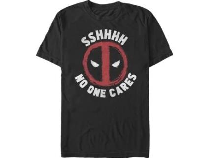 T-Shirt de Homem SUPERHEROMARVEL One Cares Deadpool Algodão (M)