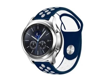 Bracelete Desportiva para Xiaomi Watch S2 46Mm Azul Escuro / Branco