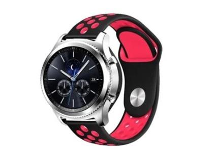Bracelete Desportiva para Xiaomi Watch S2 46Mm Preto / Vermelho
