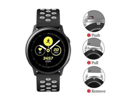 Bracelete Desportiva para Huawei Watch Buds 46Mm Preto / Vermelho