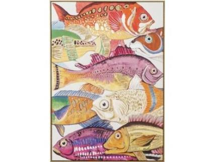 Tela a Óleo Fish Meeting One 100 x 75 cm