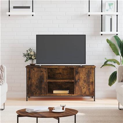 vidaXL Móvel de TV 100x40x50 cm derivados de madeira carvalho fumado