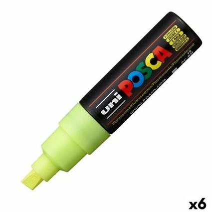 Marcador Posca PC-8K Fluor Amarelo (6 Unidades)