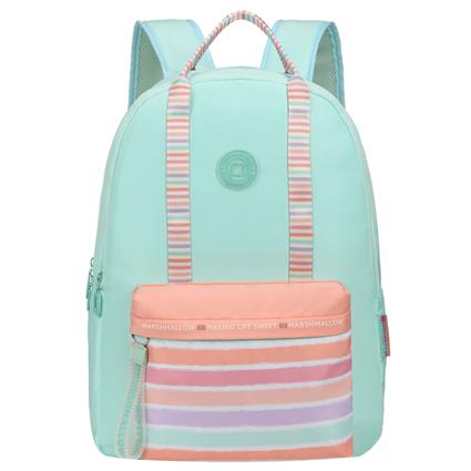 MARSHMALLOW Mochila Stripes, Nylon, Verde Menta