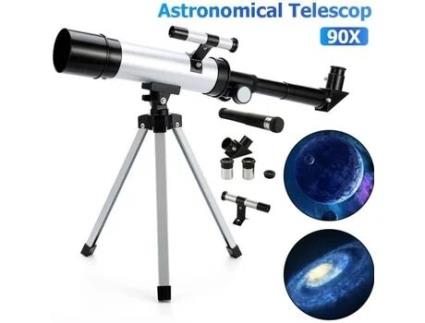 Telescópio Astronômico Portátil Uverbon Refrator Zoom Hd Monocular Telescópio Espacial + Tripé Portátil Observação de Estrelas