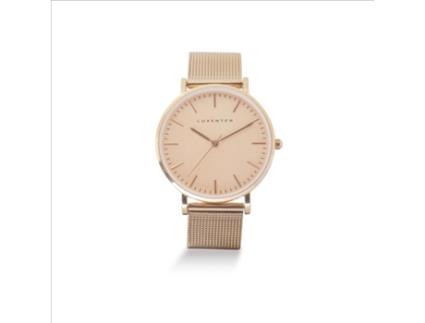 Relógio, banheiro acabado ouro rosa 18k