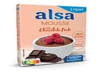 Mousse Alsa Chocolate Preto Light 125 G