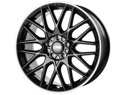 Jante CMS 7X17 Et40 5X112 57.1 Borda Preta Diamante Brilhante