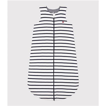 Petit Bateau Saco de bebé às riscas, em algodão