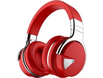 Auscultadores Bluetooth com Cancelamento de Ruído Ativo com Microfone Sem Fio Baseados em Graves
