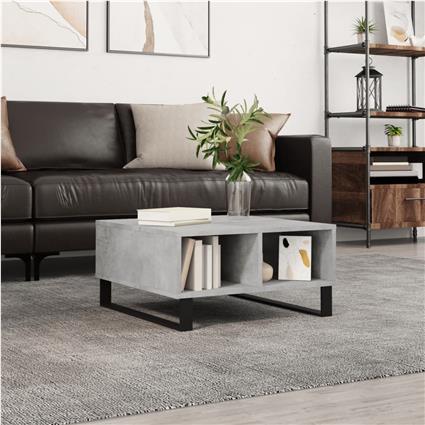vidaXL Mesa de centro 60x60x30 cm derivados de madeira cinza cimento