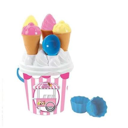 Balde de Praia Ice Cream Plástico
