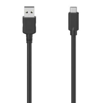 hama Cabo USB-A Macho/USB-C Macho, 0,75 m, Preto