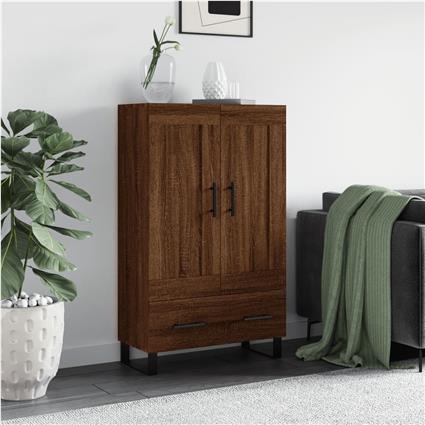 vidaXL Armário alto derivados madeira 69,5x31x115 cm carvalho castanho