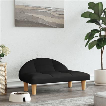 vidaXL Cama para cães 70x52x30 cm tecido preto